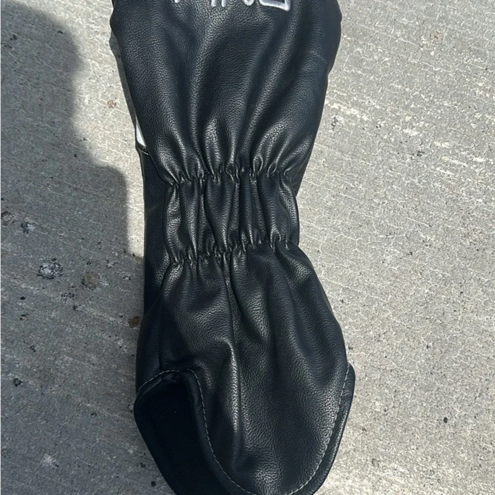 2/$20 PING G430 DRIVER LEATHER HEADCOVER GOLF CLUB DRIVER COVER black/white - Picture 2 of 6